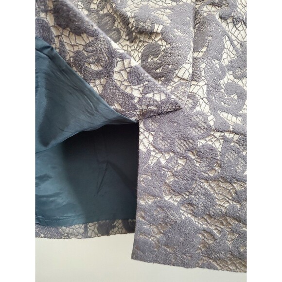 Banana Republic Gray Lace Brocade Straight Pencil Skirt Size 4 - Picture 9 of 9